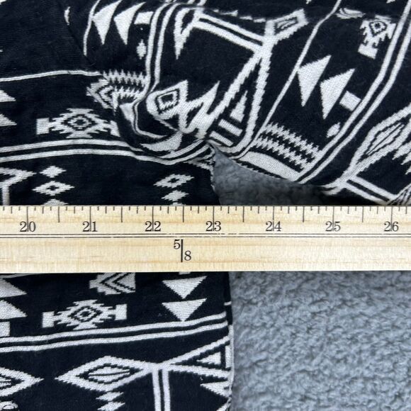 Jane Ashley Womens Jacket Coat Black Aztec Southwest Pocket 100% Cotton Size XL - Picture 6 of 9